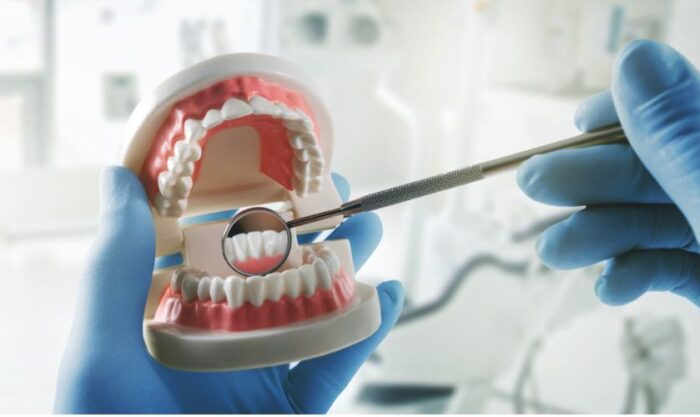 A dental checkup for oral cancer awareness